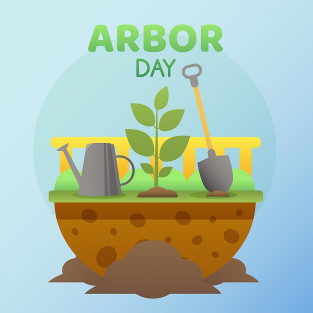 Premium Vector | Arbor day illustration