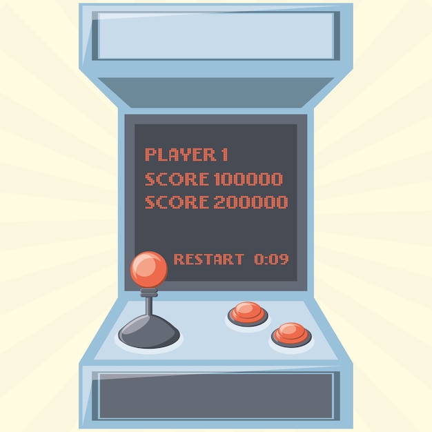 Arcade Video Game Machine Icon Premium Vector