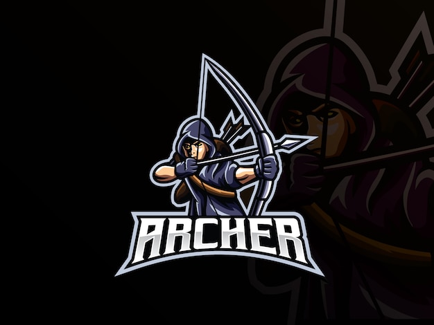 Premium Vector | Archer mascot sport logo design