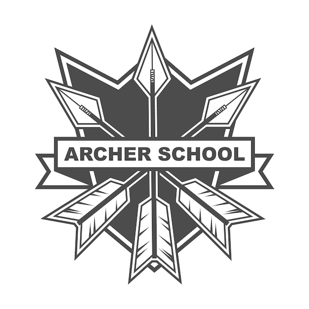 Premium Vector | Archer school logo