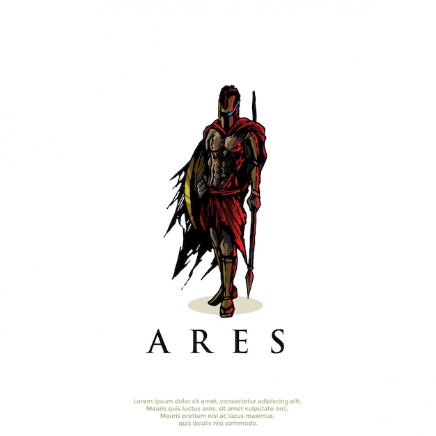 Premium Vector Ares Greek God Logo