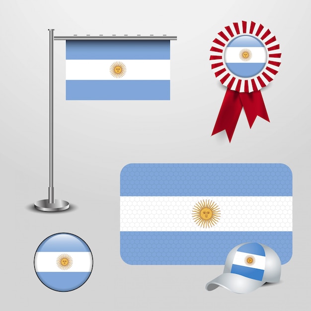 Premium Vector | Argentina flags design vector