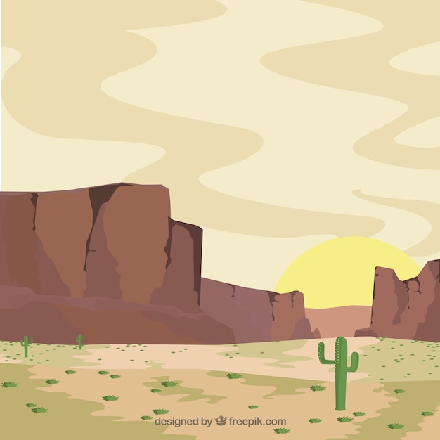 Arid background with vegetation and
mountains