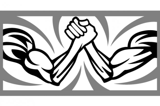 Arm wrestling vector