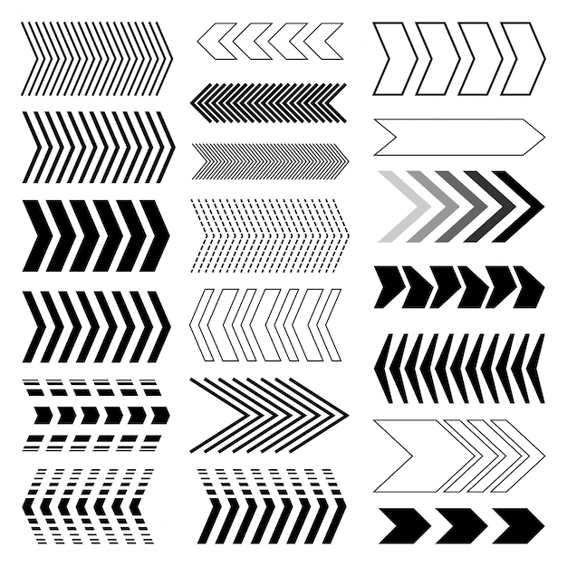 Download Premium Vector | Arrow set. modern arrow design. linear arrow set