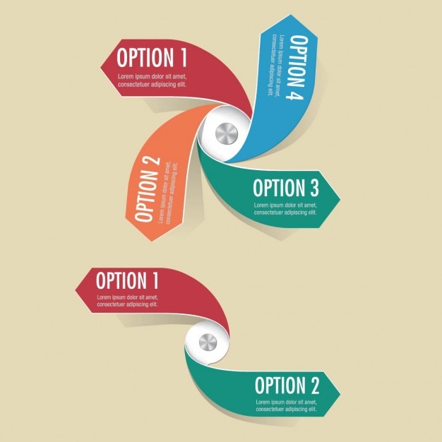 Arrows With Options For Infographics Free Vector