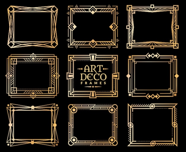 Digital Art Deco Clip Art Art Deco Text Boxes Art Deco Clipart Art Deco