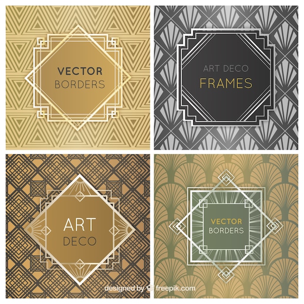 Art deco frames | Free Vector