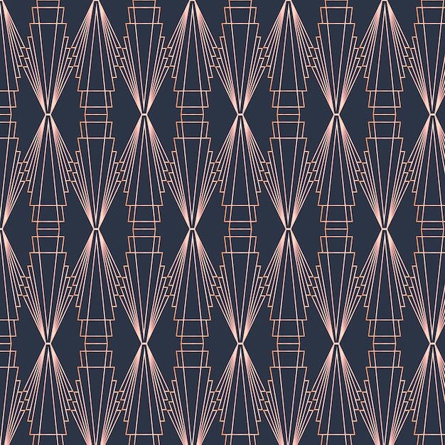 Premium Vector | Art deco pattern in dark colours