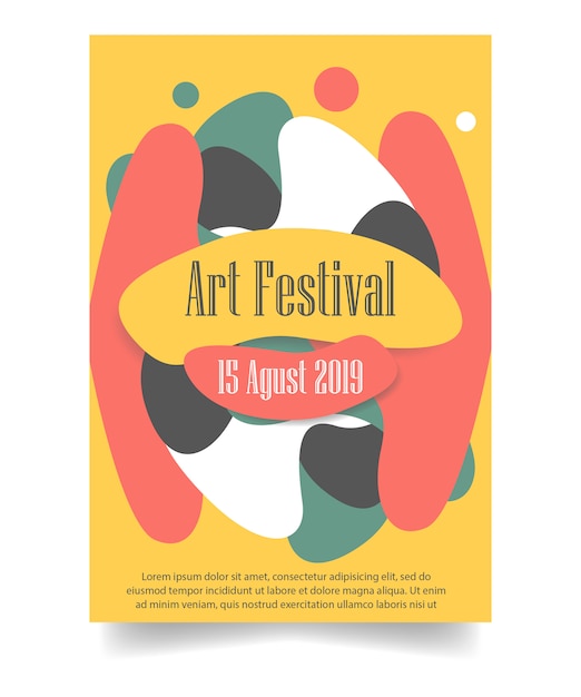 Art festival poster template Vector Premium Download