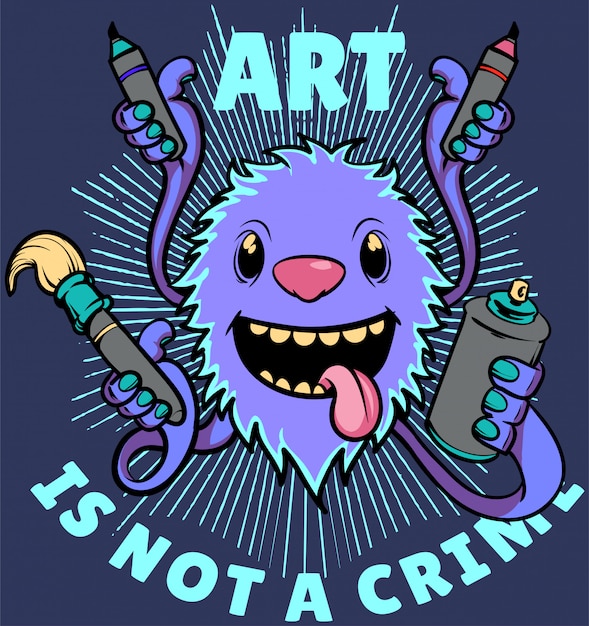 Premium Vector | Art is not a crime