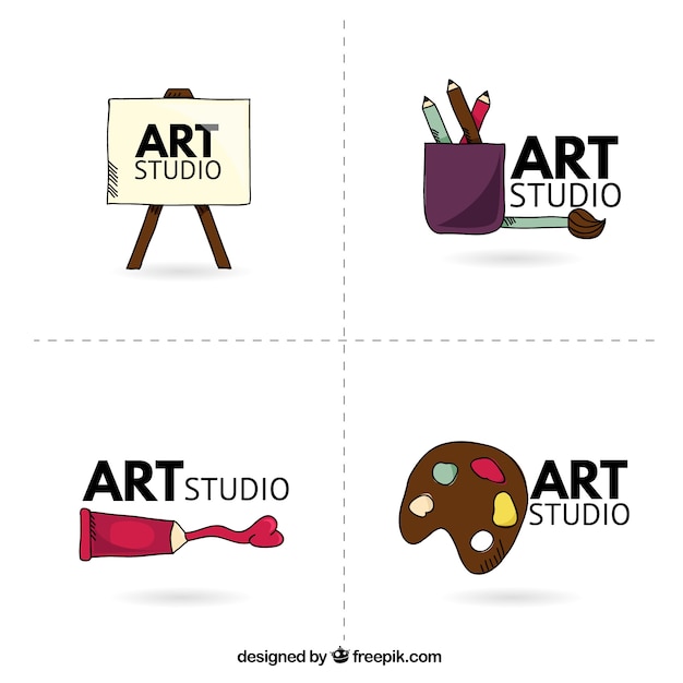 Download Art studio logo | Free Vector