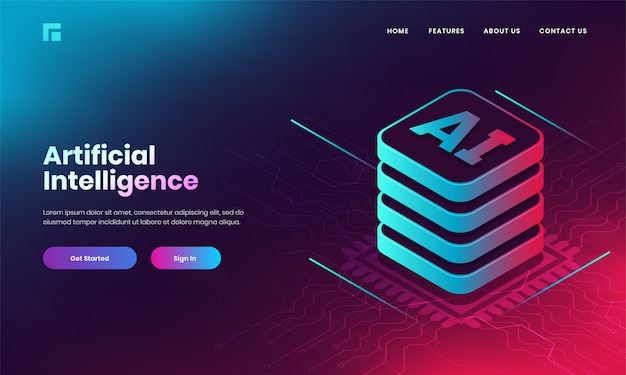 Download Free Artificial Intelligence Ai Concept Based Landing Page Design Use our free logo maker to create a logo and build your brand. Put your logo on business cards, promotional products, or your website for brand visibility.