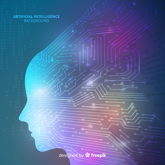 Artificial intelligence background Free Vector