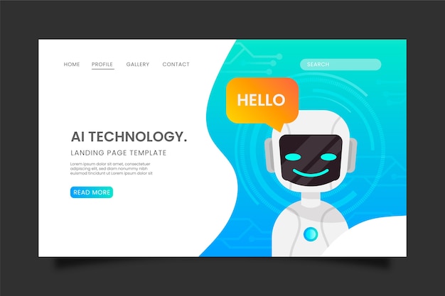 Download Free Artificial Intelligence Landing Page Free Vector Use our free logo maker to create a logo and build your brand. Put your logo on business cards, promotional products, or your website for brand visibility.