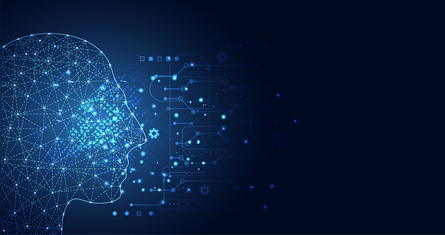 Artificial intelligence machine learning Premium Vector