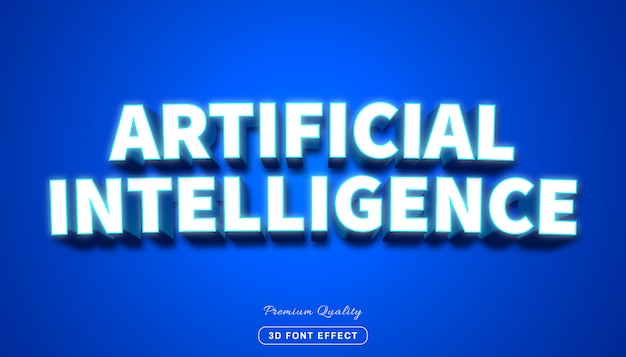 Premium Vector | Artificial intelligence style, editable text effect