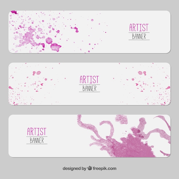Free Vector | Artist banners