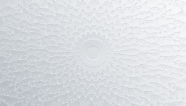 Download Free Vector Artistic 3d Mandala Decoration White Background Design