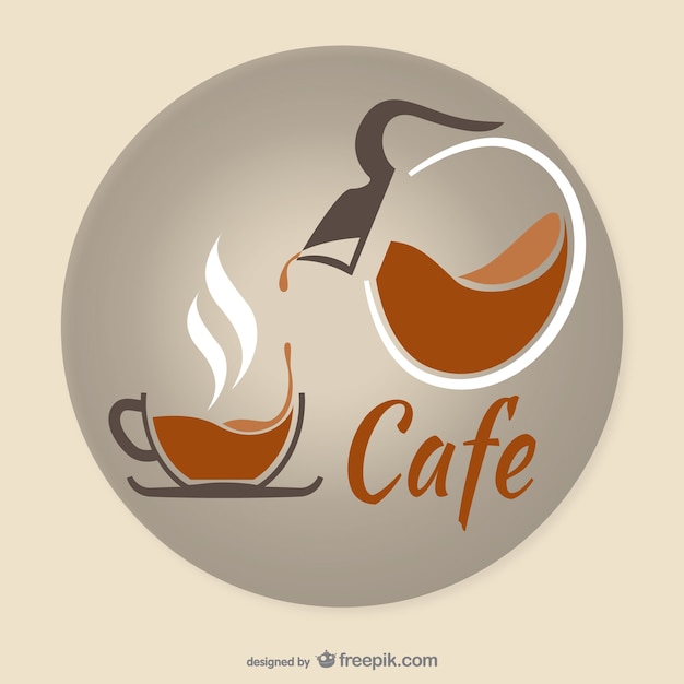 Artistic coffee logo  Vector Free Download