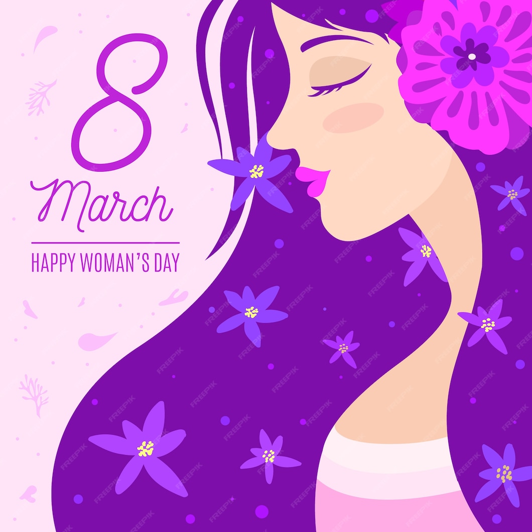 Free Vector | Artistic draw for womens day