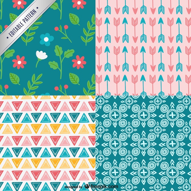 Free Vector | Artistic patterns pack