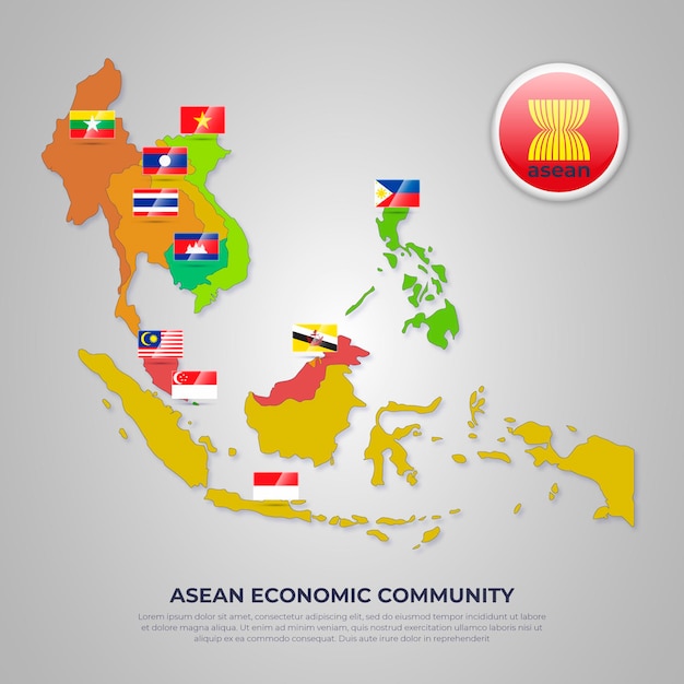 Free Vector | Asean Map