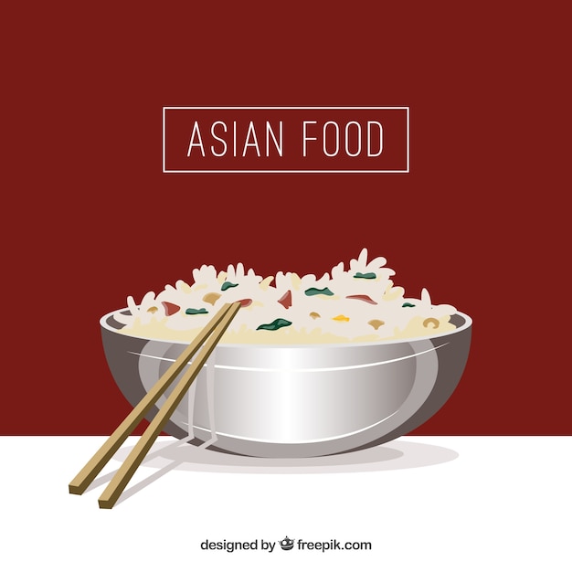 Asian food vector art Free Vector