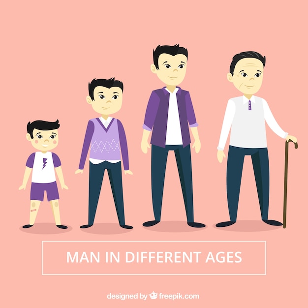 Asian men collection with different ages