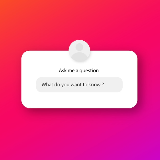 Ask me a question form Vector | Premium Download