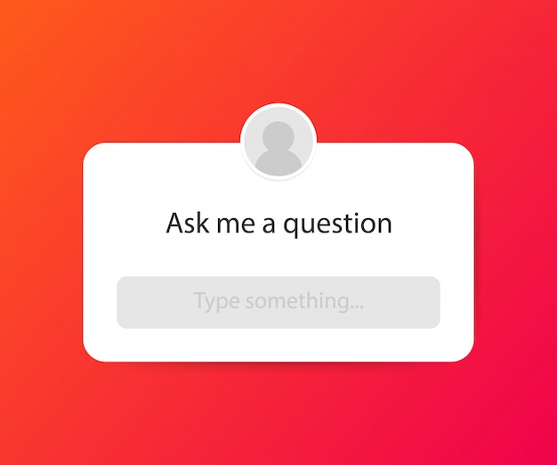 Download Premium Vector Ask Me A Question Sticker Question In Social Media Vector Stock Illustration