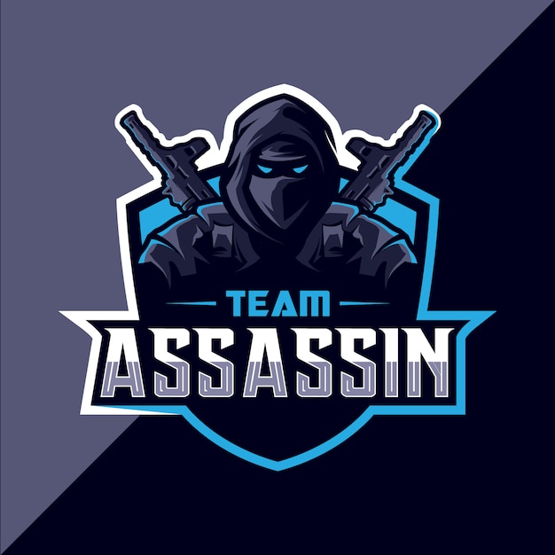 Download Free Assassin With Gun Mascot Esport Logo Design Premium Vector Use our free logo maker to create a logo and build your brand. Put your logo on business cards, promotional products, or your website for brand visibility.