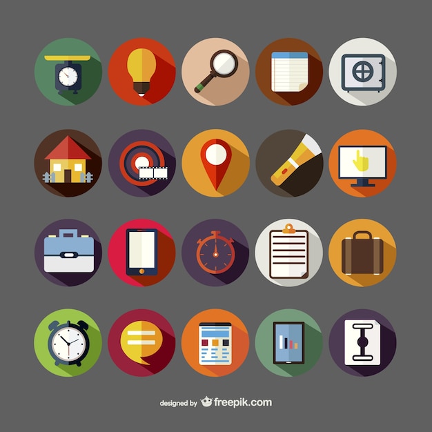 Download Assorted round icons Vector | Free Download