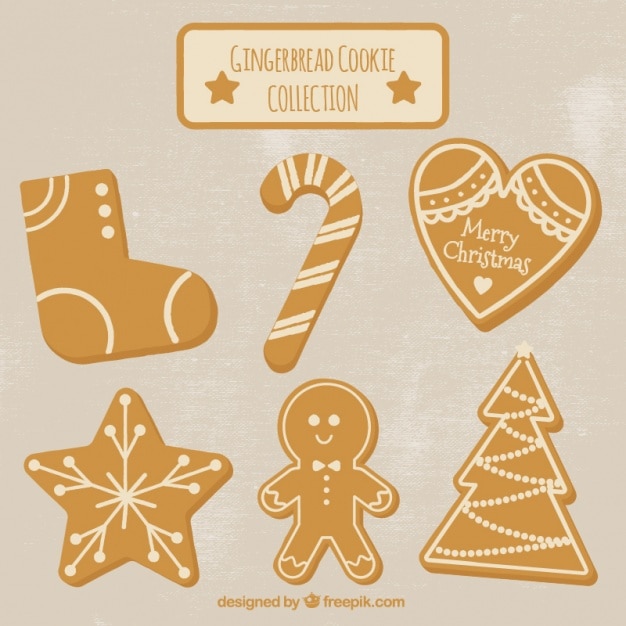 Assortment of delicious gingerbread cookies