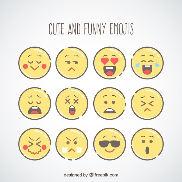 Assortment of funny emojis