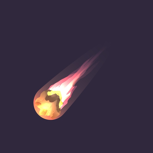 Premium Vector Asteroid In Deep Space Icon