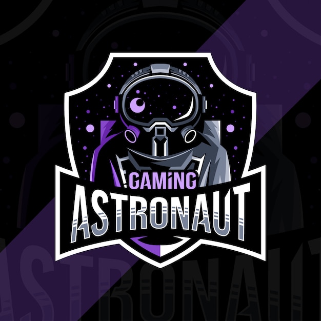 Premium Vector | Astronaut gaming mascot logo esport template design