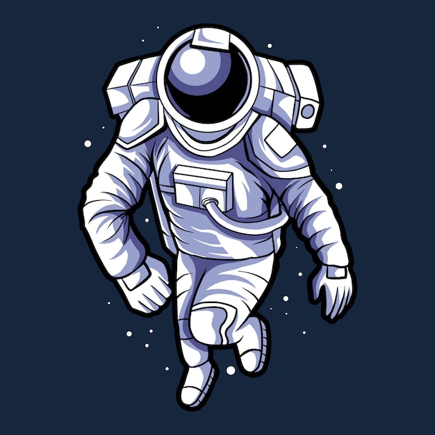 Premium Vector | Astronaut run on space design