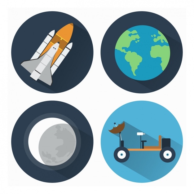 Download Free Vector | Astronomy icons collection