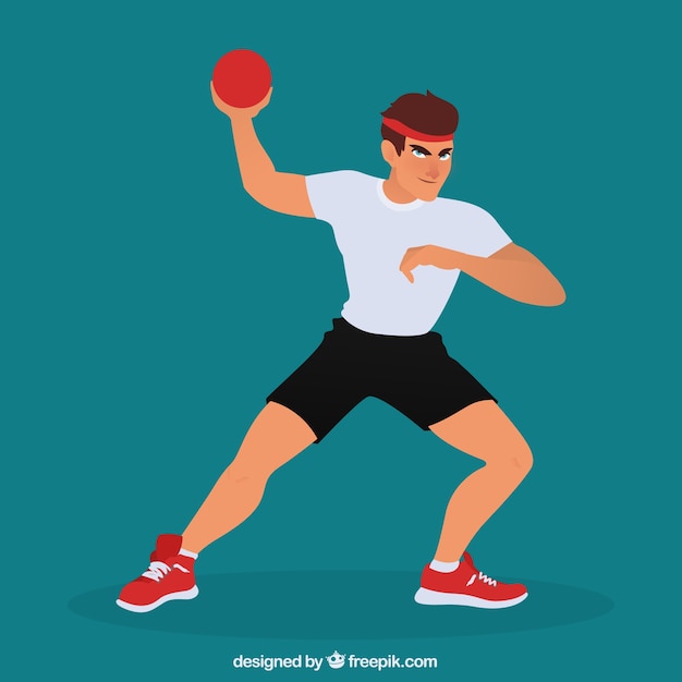 Download Free Athletic Handball Player With Flat Design Free Vector Use our free logo maker to create a logo and build your brand. Put your logo on business cards, promotional products, or your website for brand visibility.
