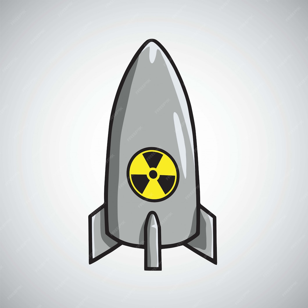 Premium Vector Atomic nuclear rocket missile bomb vector