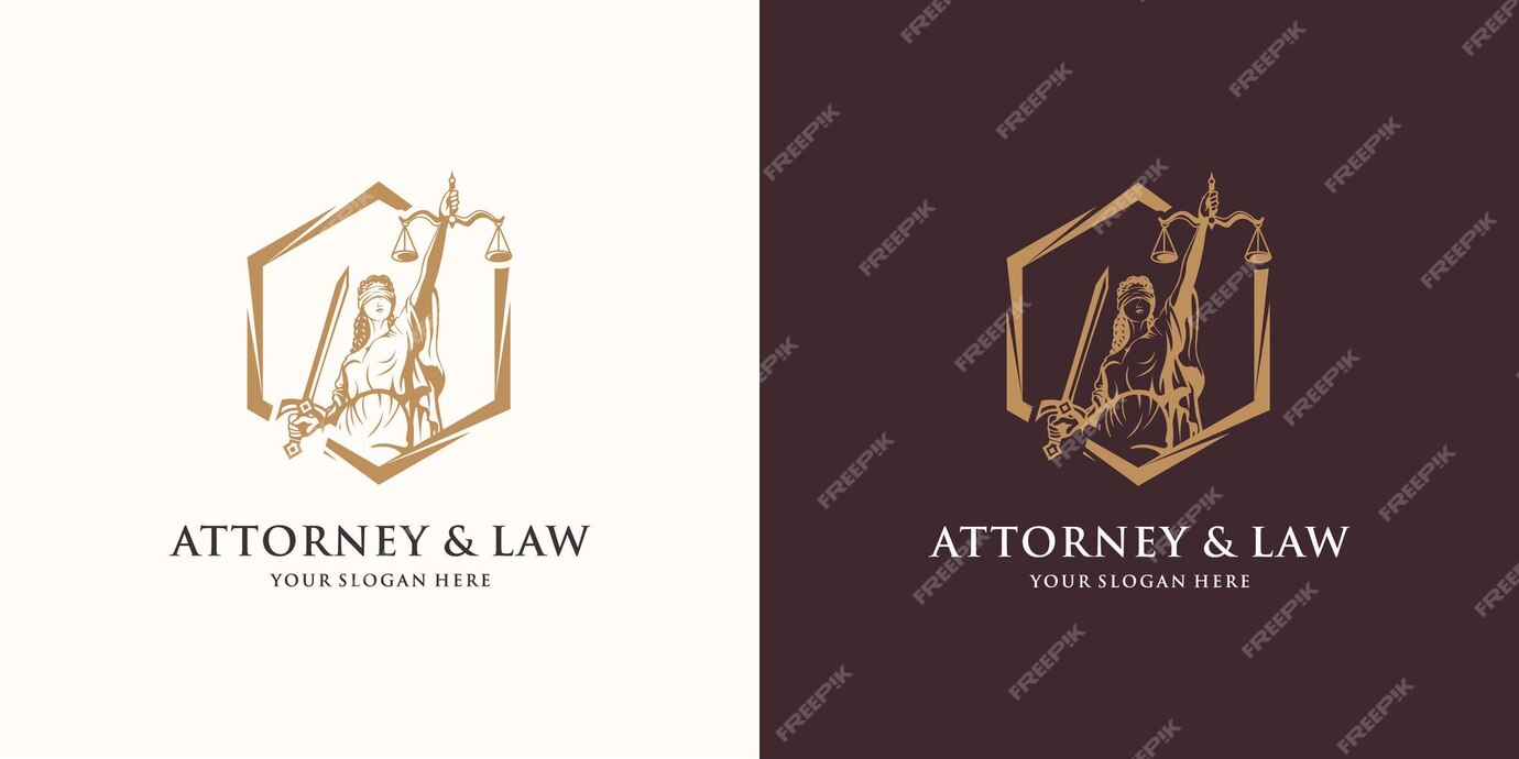 Premium Vector | Attorney and law logo design, goddess of justice on ...