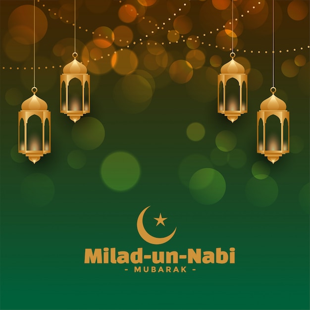 Attractive milad un nabi festival card Vector | Free Download