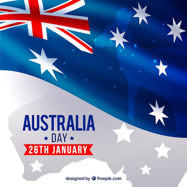 Australia day background with representative elements | Free Vector