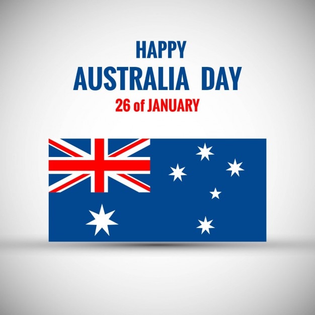 Download Australia day card with flag | Free Vector