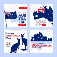 Free Vector Australia Day Greeting Cards Template