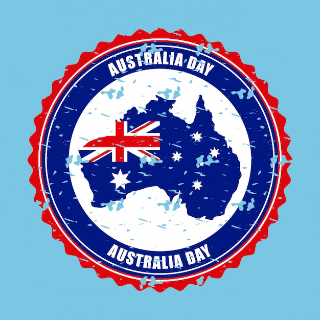 Free Vector | Australia map with flag on