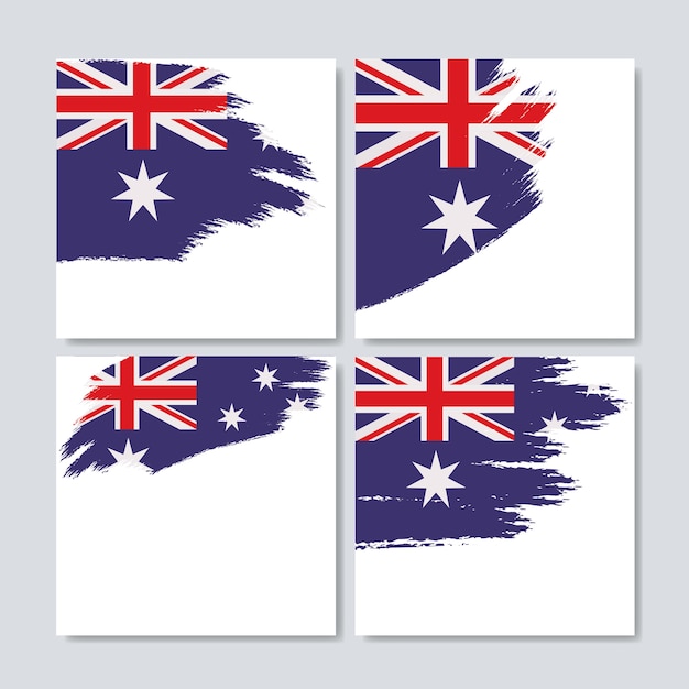 Download Premium Vector | Australian flag in brush strokes