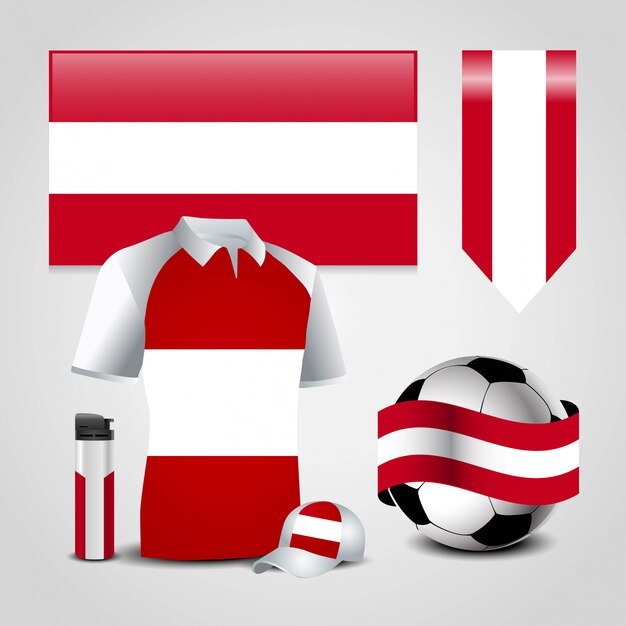 Download Austria flag design vector Vector | Premium Download