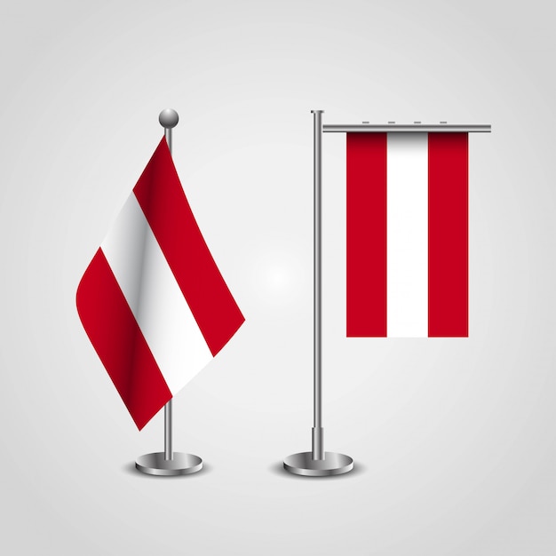 Download Austria flag design vector | Premium Vector